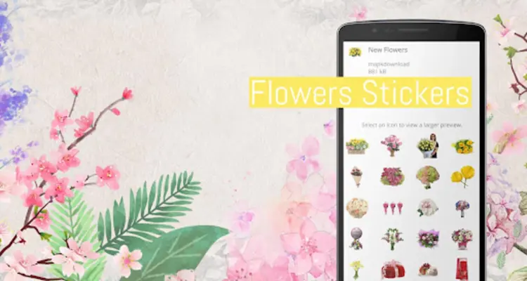 Flowers Stickers for WhatsApp android App screenshot 1