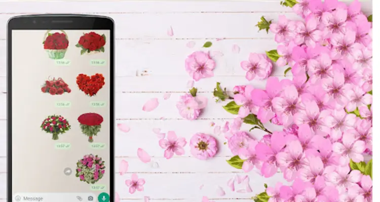 Flowers Stickers for WhatsApp android App screenshot 2