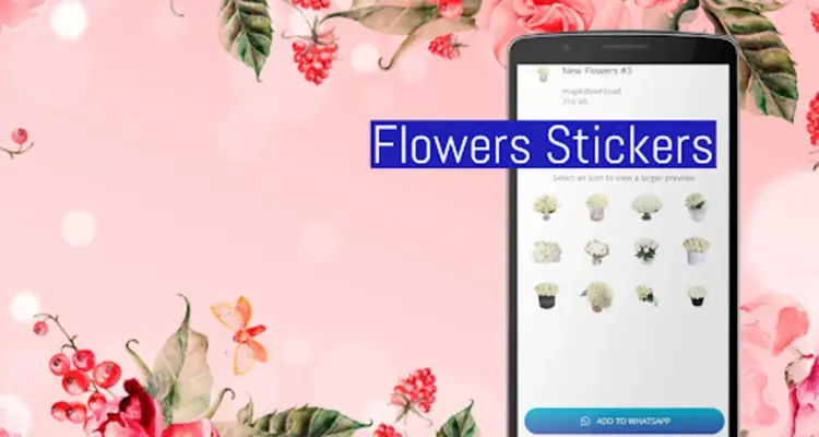 Flowers Stickers for WhatsApp android App screenshot 4