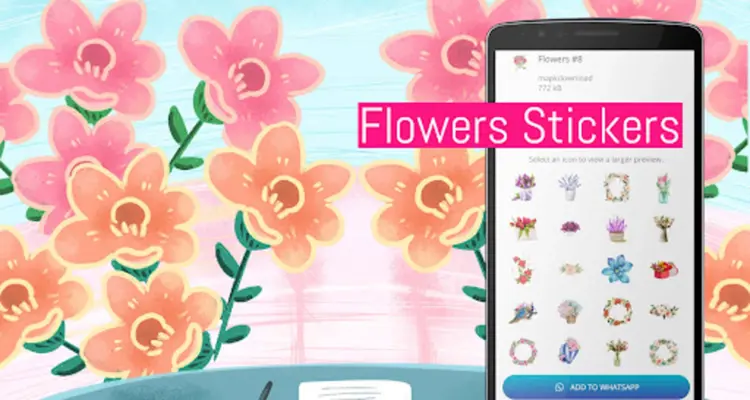 Flowers Stickers for WhatsApp android App screenshot 5