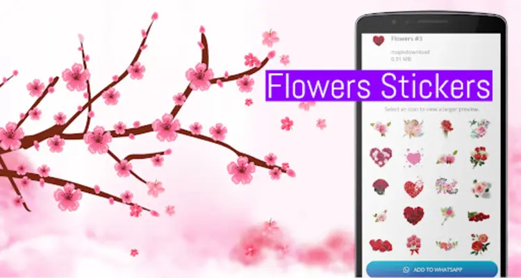 Flowers Stickers for WhatsApp android App screenshot 7